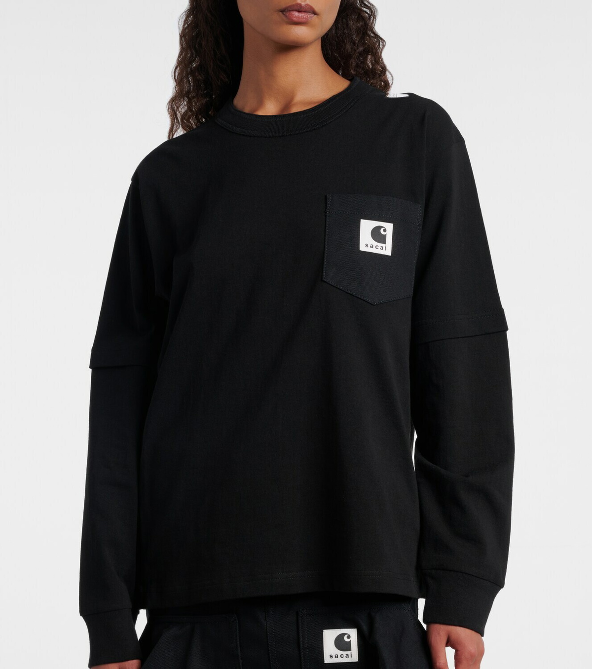 Sacai x Carhartt cotton jersey sweatshirt