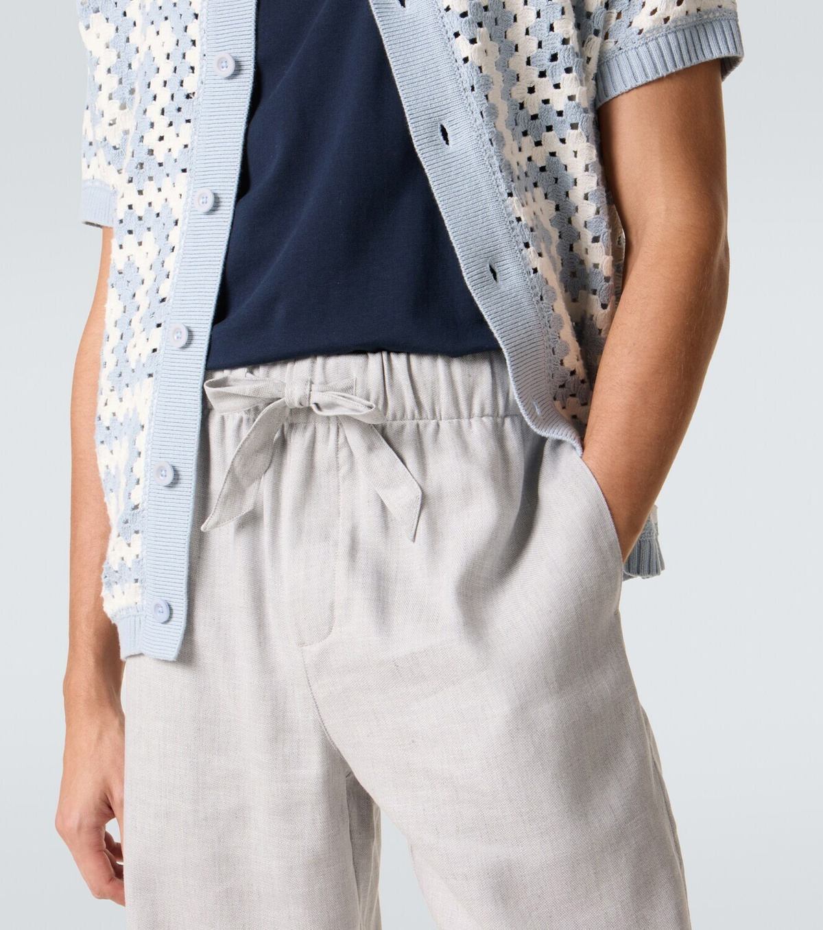 Frescobol Carioca Luan linen and cotton-blend straight pants