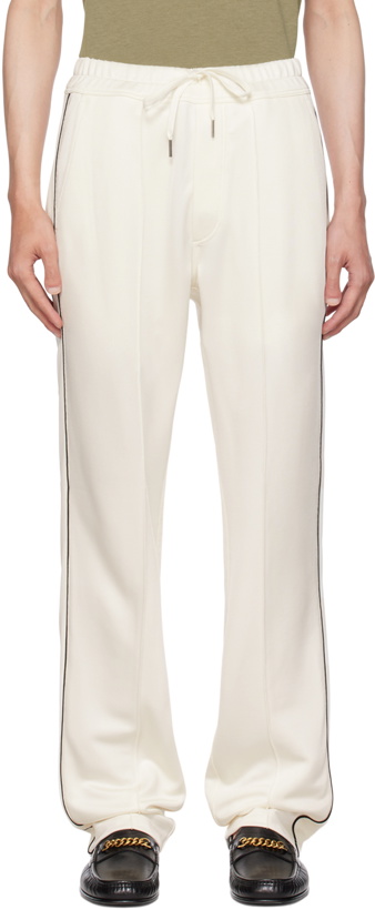 Photo: TOM FORD Off-White Piping Sweatpants