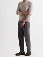 MR P. - Contrast-Tipped Cashmere and Silk-Blend Polo Shirt - Neutrals - M