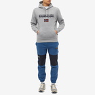 Napapijri Men's Logo Flag Hoody in Grey