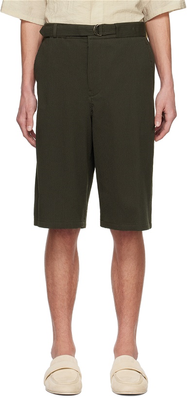 Photo: LE17SEPTEMBRE Green Belted Shorts