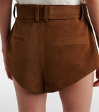 Magda Butrym Belted suede shorts