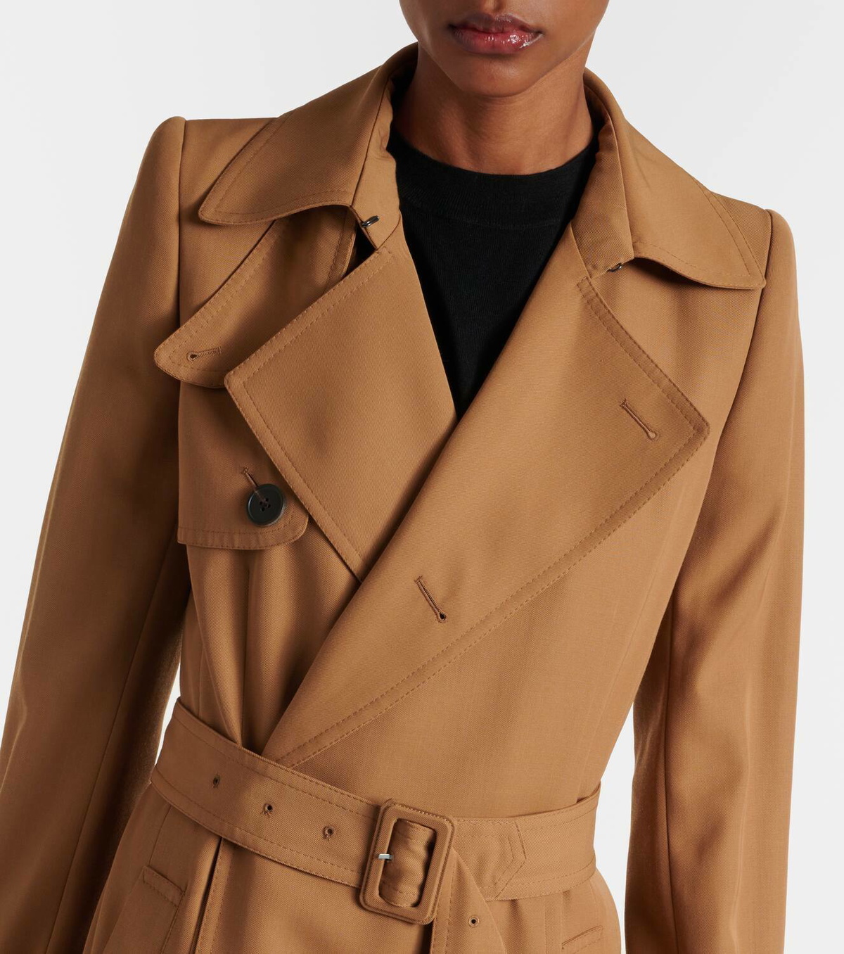 Dries Van Noten Wool-blend gabardine trench coat Dries Van Noten