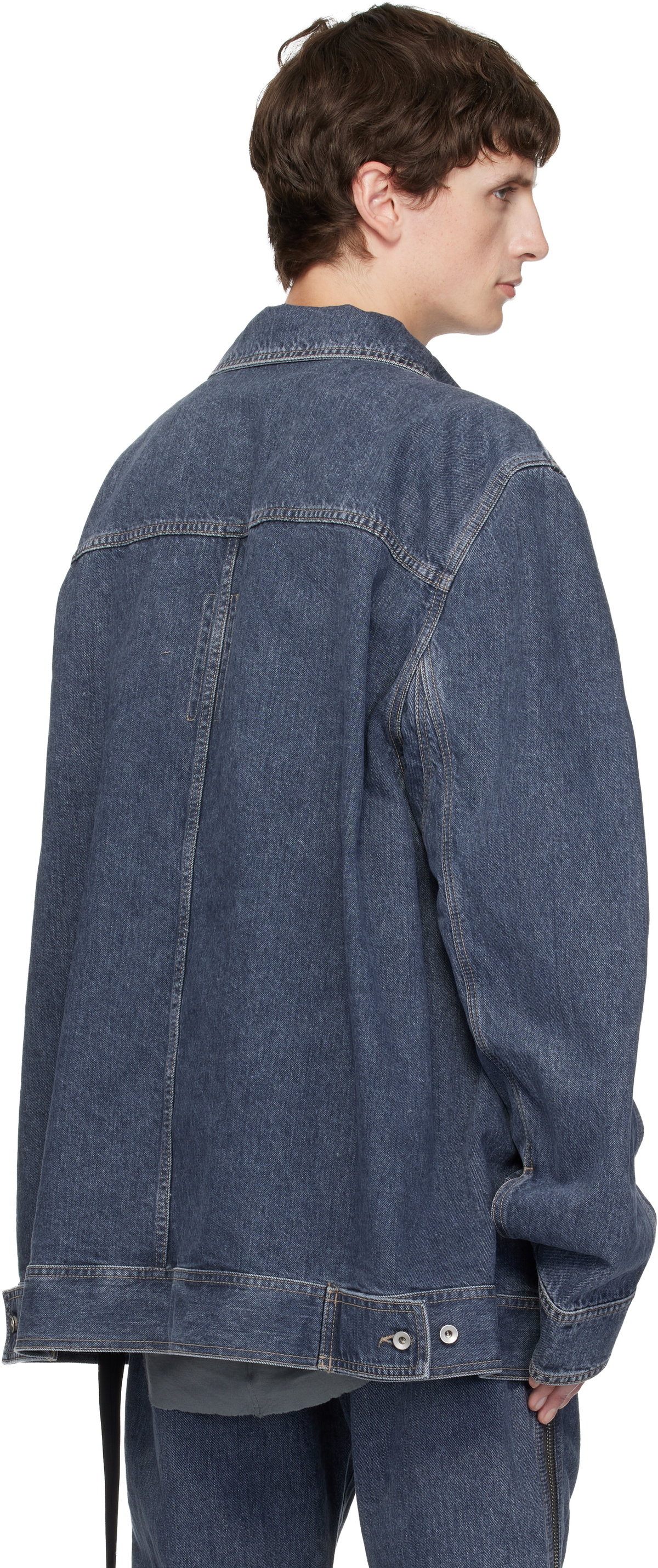 Rick Owens DRKSHDW Blue Concordians Lido Worker Denim Jacket