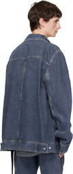 Rick Owens DRKSHDW Blue Concordians Lido Worker Denim Jacket