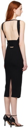 BOYAROVSKAYA Black Layered Midi Dress