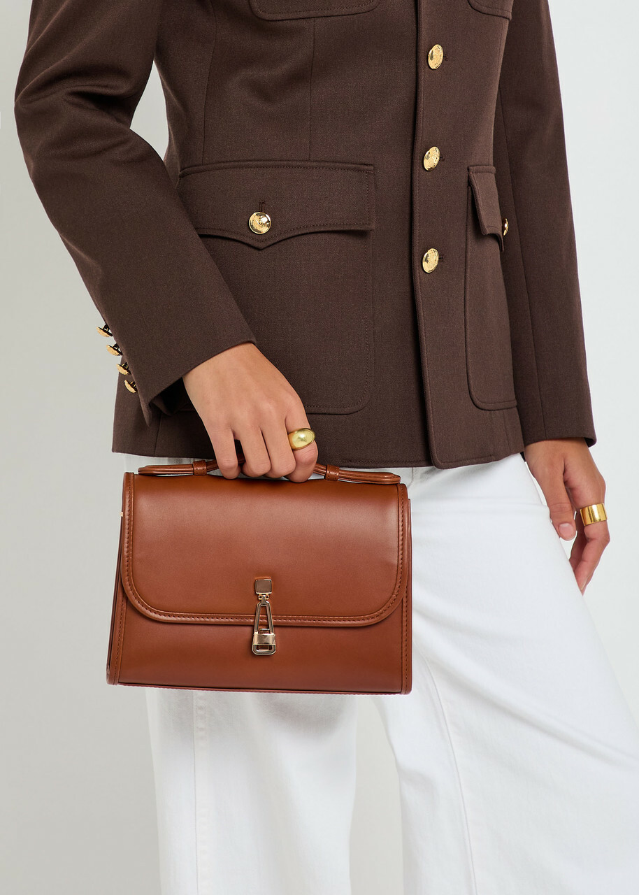 Gabriela Hearst Leonora Small Leather top Handle bag - Tan - One Size