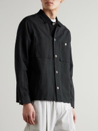 Folk - Patch Linen and Cotton-Blend Overshirt - Blue