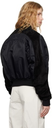 CMMAWEAR Black C Round Bomber Jacket