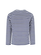 Comme des Garçons Play emblem Striped T-shirt With Rhinestones