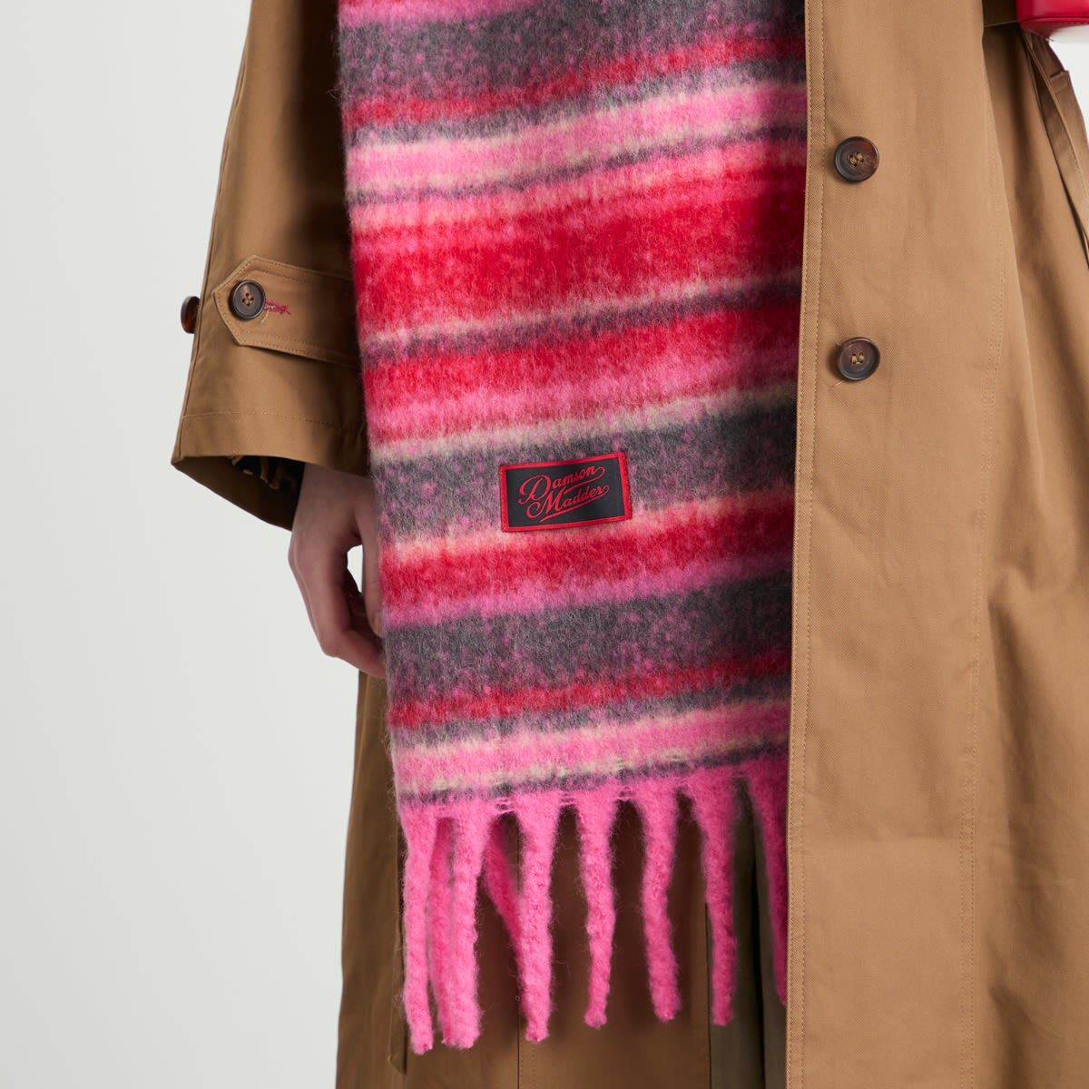 Damson Madder Women's DM Fluffy Scarf in Pink 