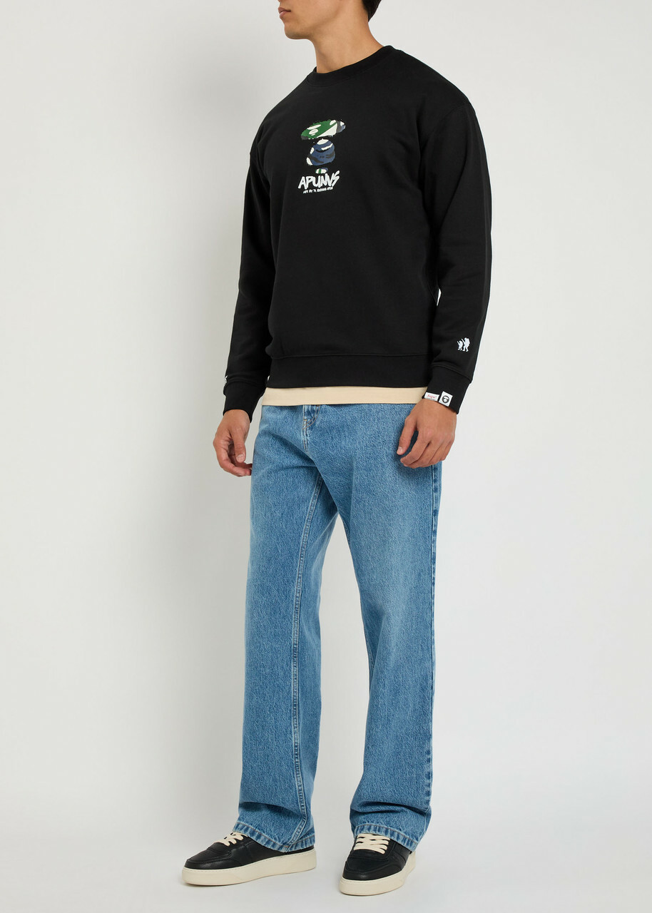 Aape Logo Cotton-blend Sweatshirt Black