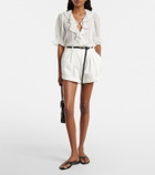 Dôen Paige cotton poplin shorts
