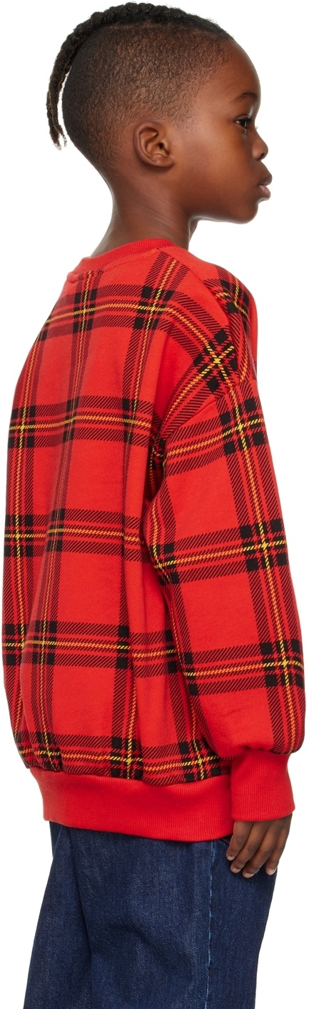 Mini Rodini Kids Red Check Sweatshirt