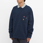 YMC Men's Triple Long Sleeve T-Shirt in Navy