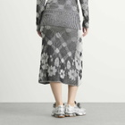 Paolina Russo Women's Illusion Knit Maxi Skirt in Black/White