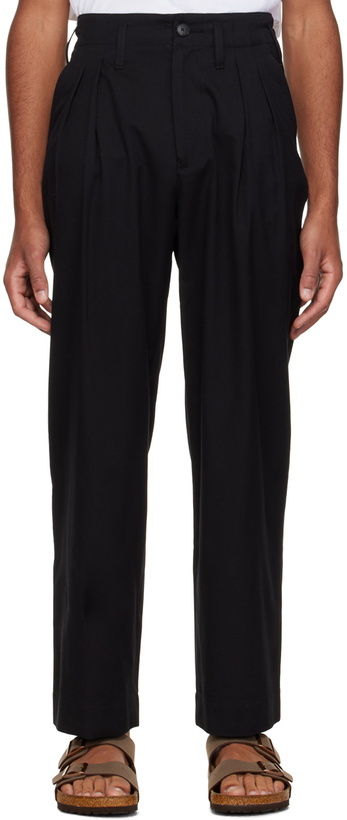 Photo: AURALEE Black Pleated Trousers