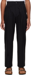 AURALEE Black Pleated Trousers