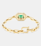 Shay Jewelry 18kt gold bracelet with diamonds and emeralds