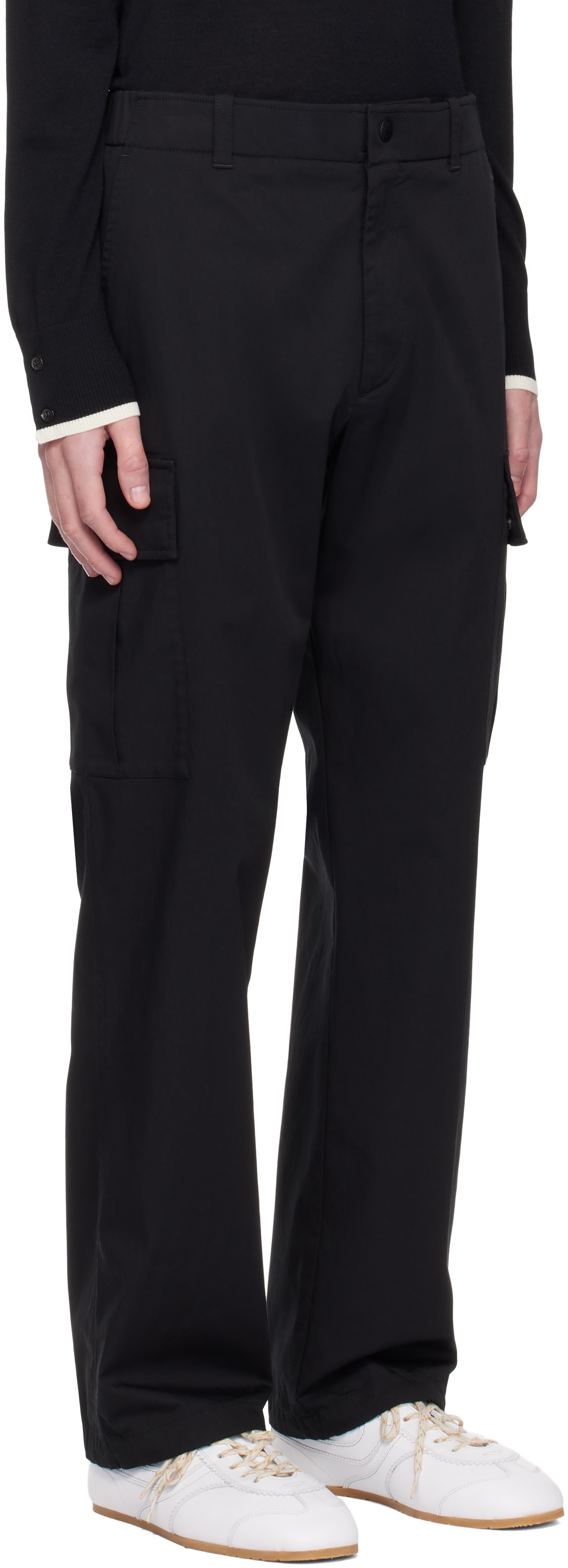 Moncler Black Twill Cargo Pants