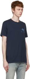 Etro Navy Logo Regular T-Shirt