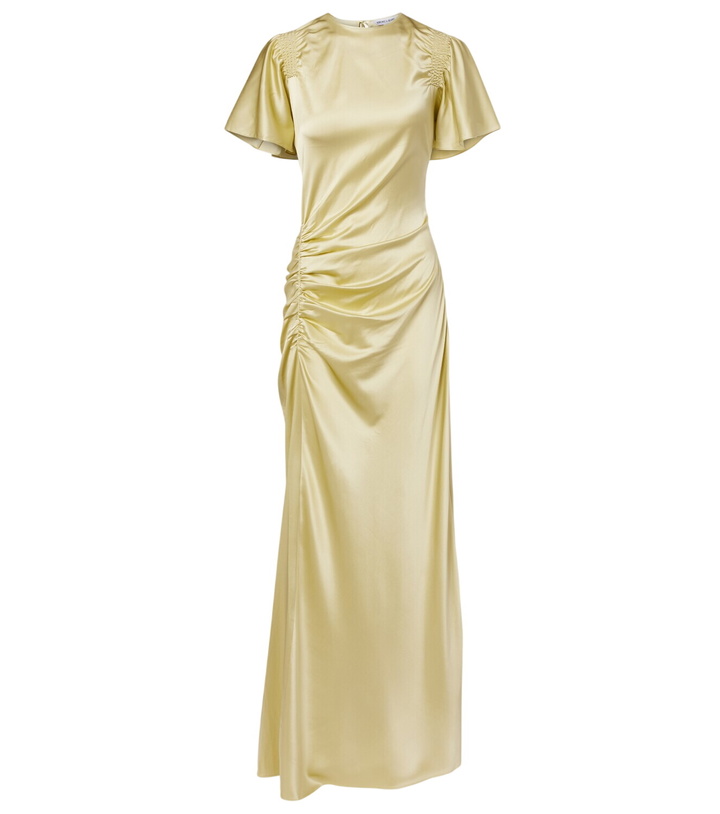 Photo: Veronica Beard Huntleigh ruched silk-blend satin gown