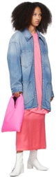 MM6 Maison Margiela Pink Satin Pull-On Skirt