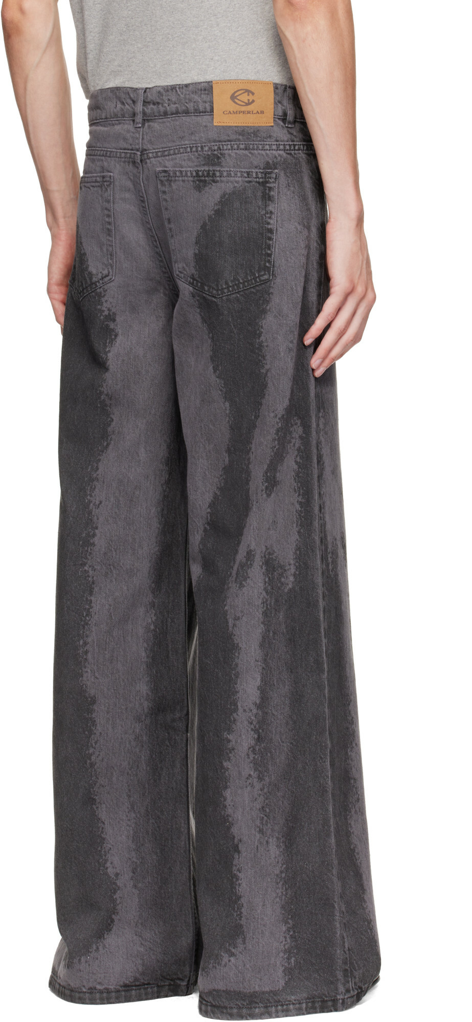 CAMPERLAB Black Paint Laser Boot Cut Jeans