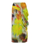 Dries Van Noten - Fringe-trimmed printed high-rise midi skirt