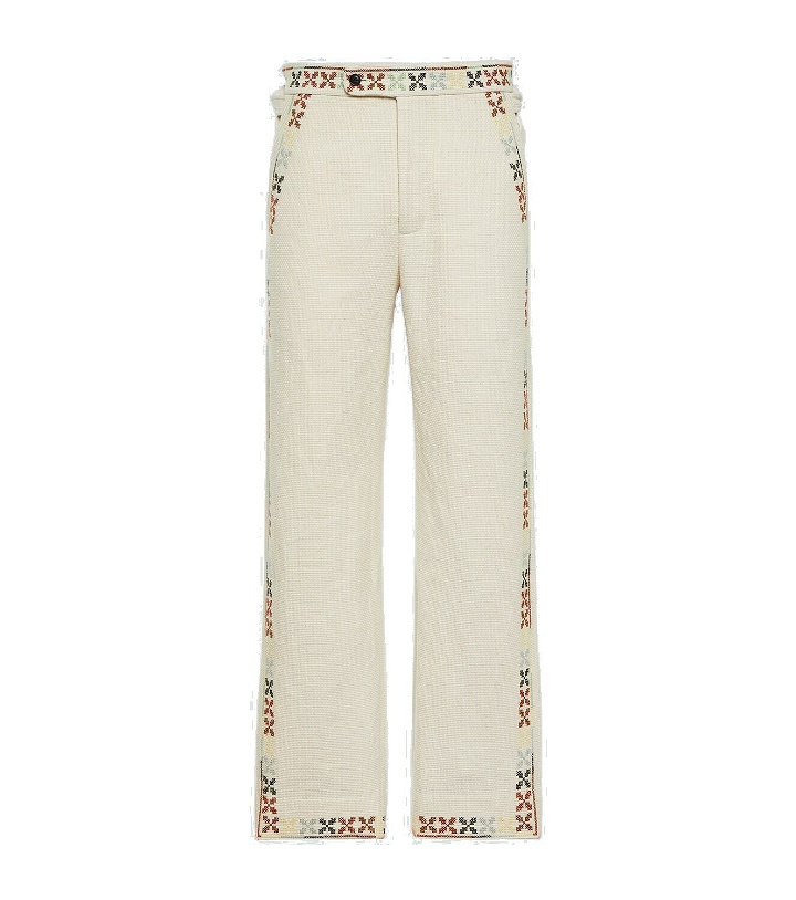 Photo: Bode Prisma embroidered cotton pants