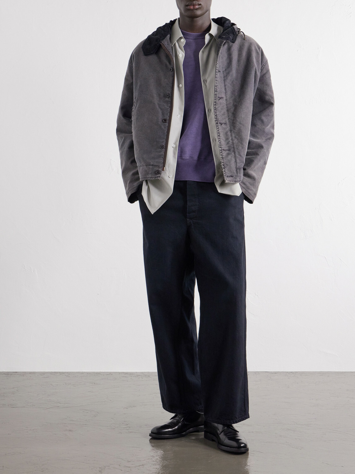A.PRESSE - Cotton-Jersey Sweatshirt - Purple
