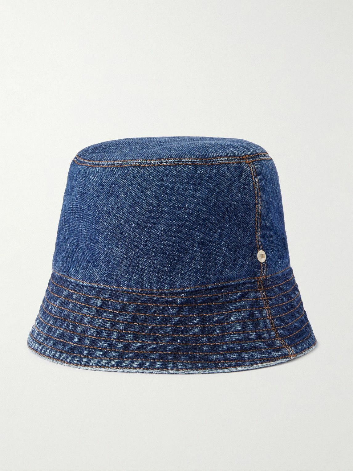 LOEWE - Paula's Ibiza Logo-Embroidered Denim Bucket Hat - Blue