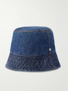 LOEWE - Paula's Ibiza Logo-Embroidered Denim Bucket Hat - Blue