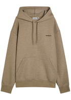Carhartt Wip Alda Hooded Cotton-blend Sweatshirt Beige