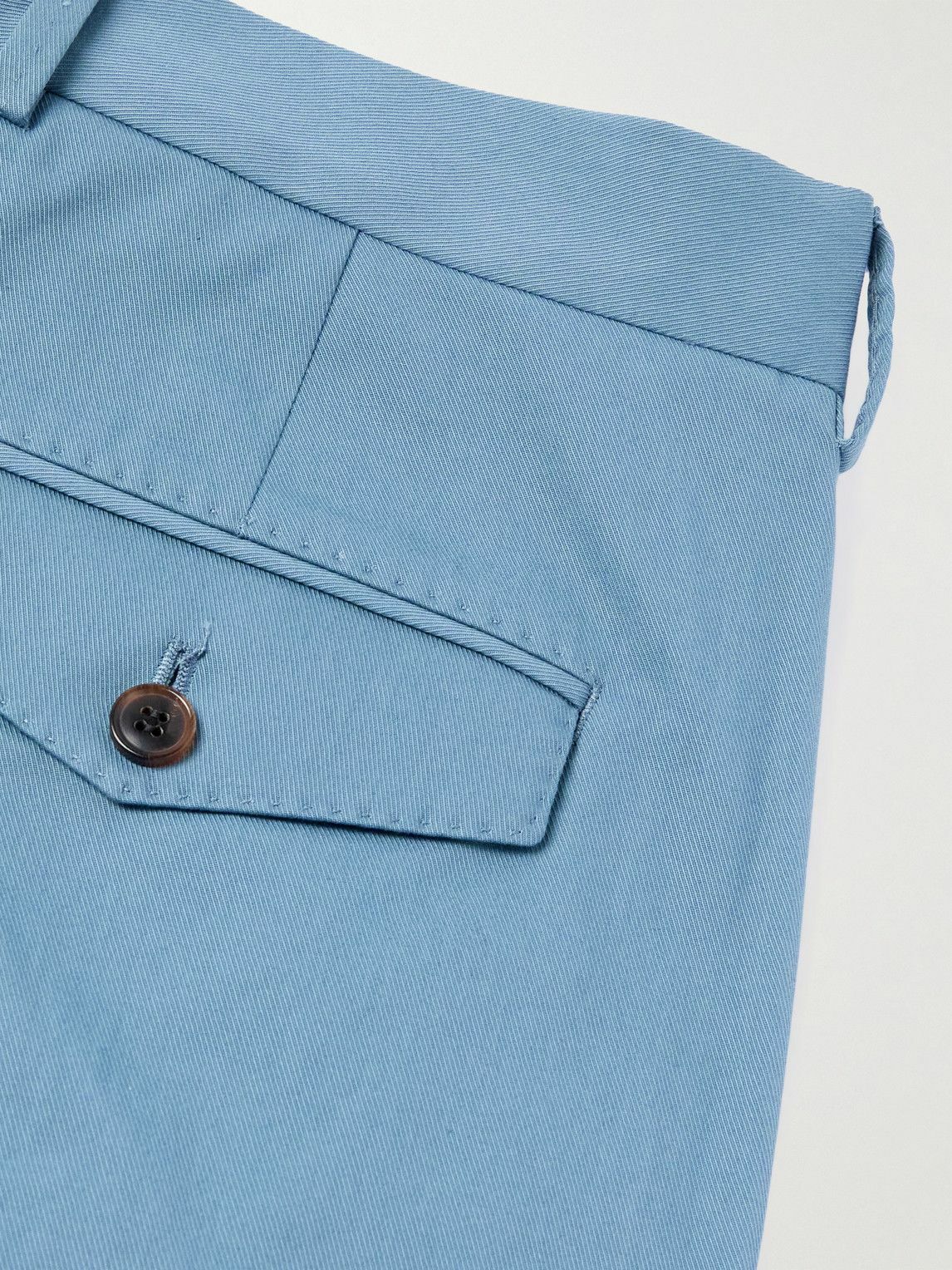 Paul Smith - Straight-Leg Cotton-Blend Twill Trousers - Blue