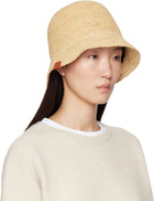 Staud Beige Meyers Crochet Bucket Hat