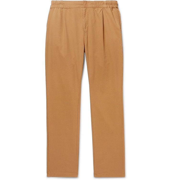 Photo: Remi Relief - Pleated Cotton and Tencel-Blend Twill Chinos - Neutrals