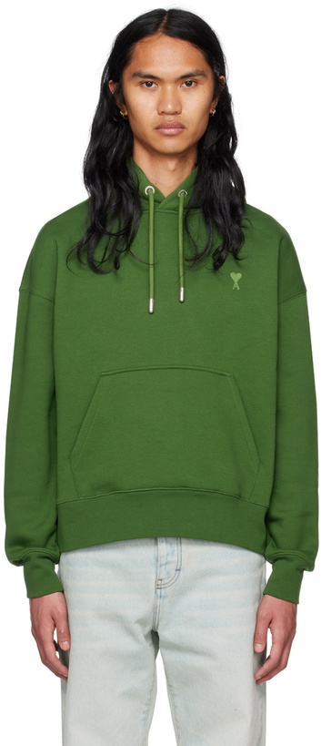 Photo: AMI Paris Green Ami de Cœur Hoodie