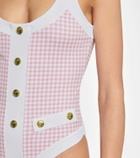 Caroline Constas Sailor checked swimsuit