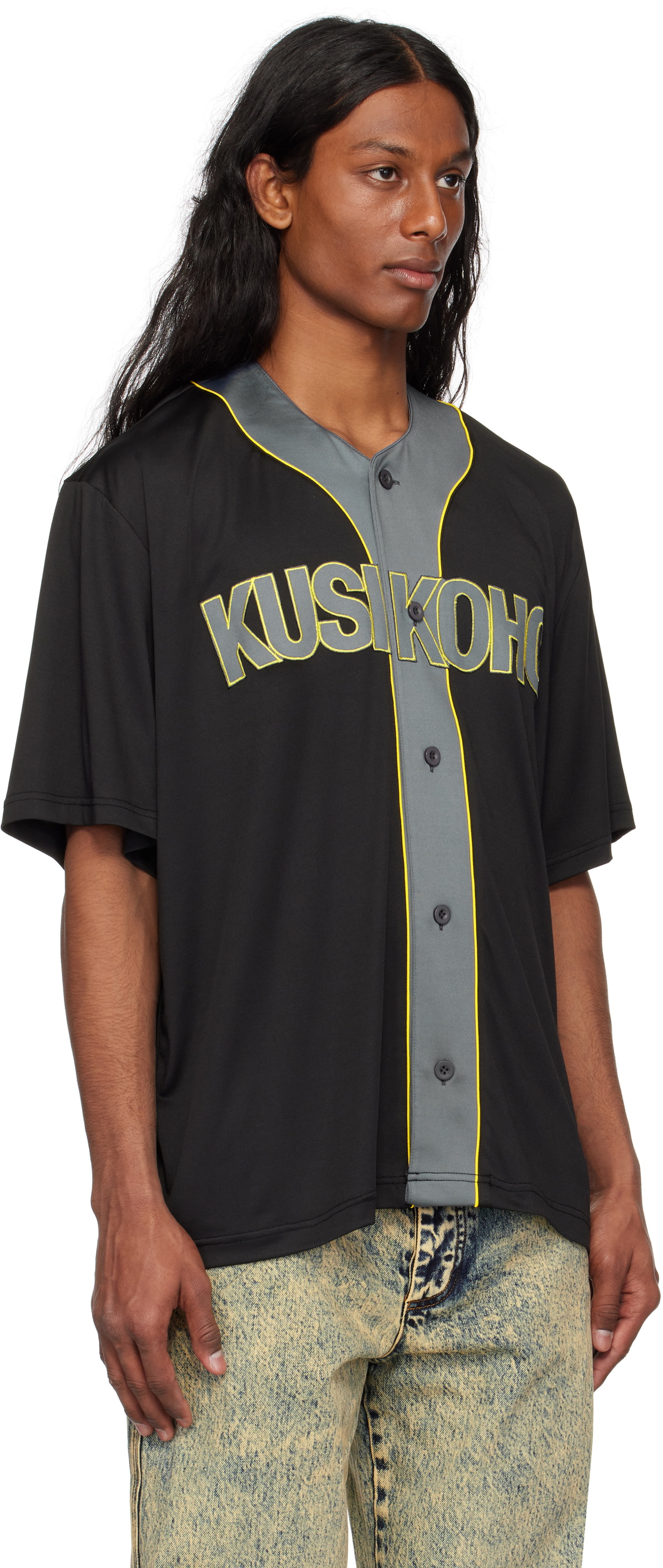 KUSIKOHC Black Baseball Shirt