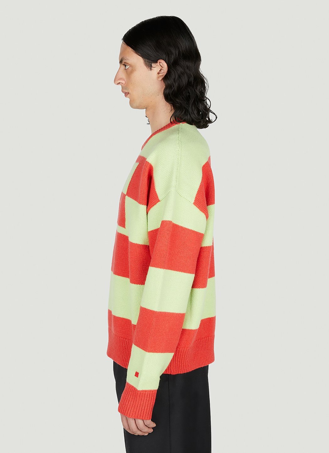 Acne Studios Face Logo Striped Sweater