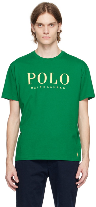Photo: Polo Ralph Lauren Green Printed T-Shirt