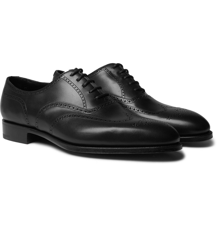 Photo: Edward Green - Inverness Leather Wingtip Brogues - Black