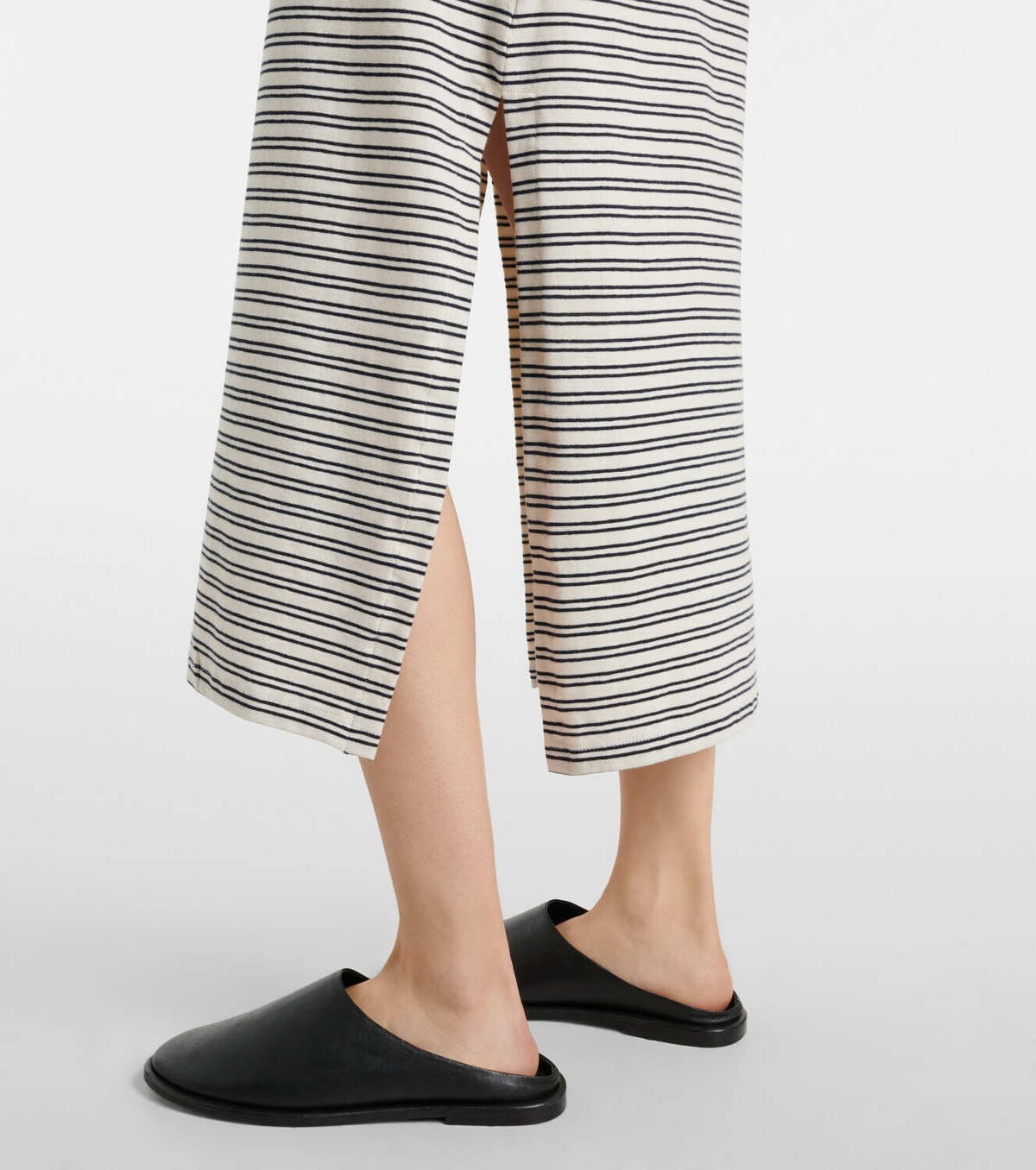 Velvet Corin striped cotton midi dress