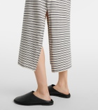 Velvet Corin striped cotton midi dress