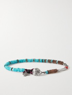 PEYOTE BIRD - Bijoux Sterling Silver and Leather Multi-Stone Beaded Bracelet