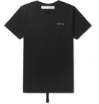 Off-White - Logo-Print Cotton-Jersey T-Shirt - Men - Black