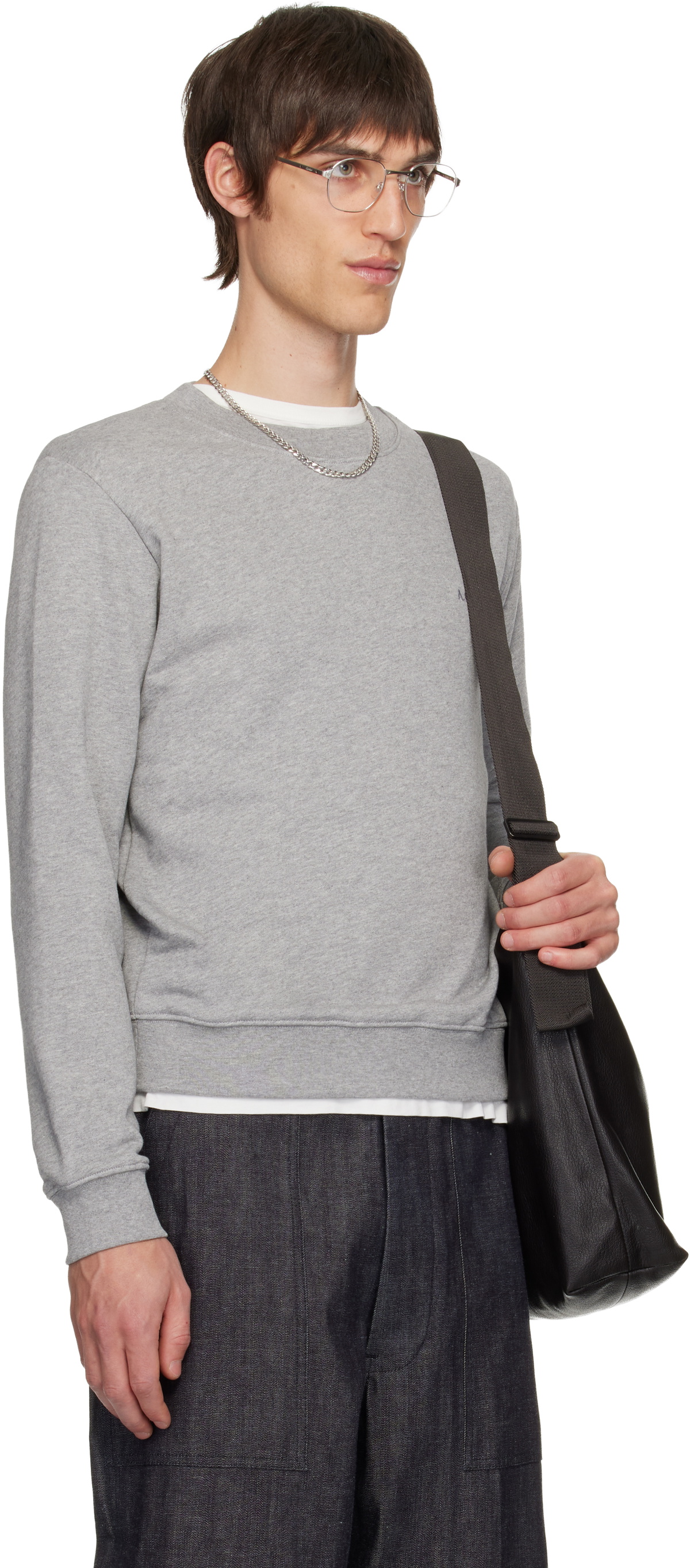 A.P.C. Gray Standard 'A.P.C.' Brodé Sweatshirt