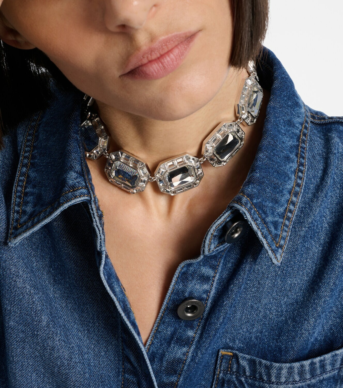 Self-Portrait Crystal-embellished choker